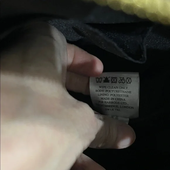 Harrods Black Satchel with Gold Accents - Picture 6 of 6